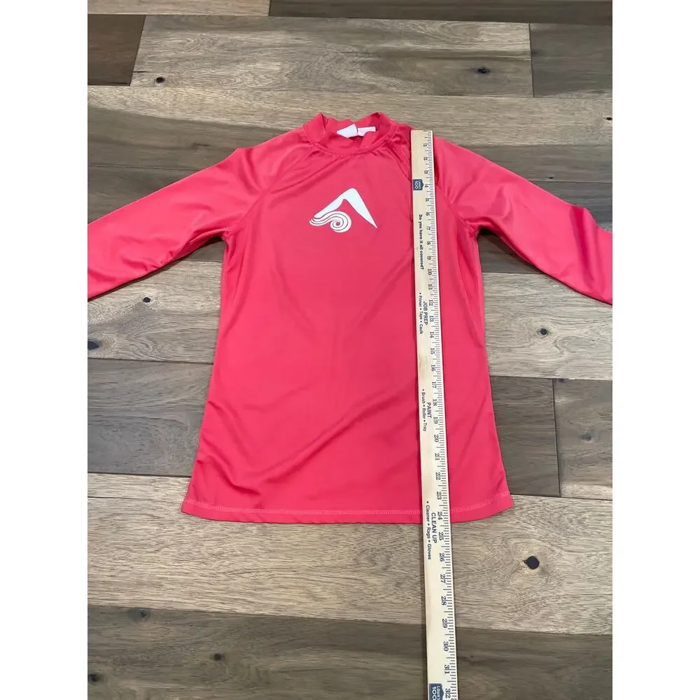 Kanu Surf Rash Guard Long Sleeve Swim Top Size M Pink UPF 50+
